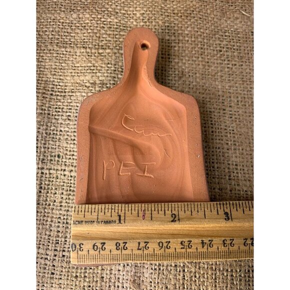 PEI Pottery Mini Ceramic Cutting Board Decor Puffin and Boat Carr's Pottery - Picture 8 of 8